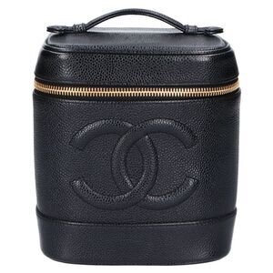 Chanel No 7 Caviar Skin Coco Mark Vanity Bag
